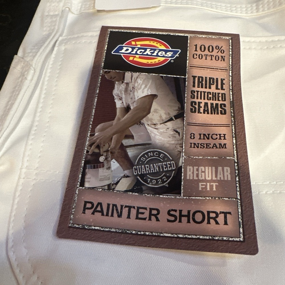 Vintage Sherwin Williams Dickies Painters Shorts Mens Size 34 Heavyweight White